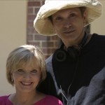 Director, Nat Christian with Florence Henderson on the set of "FOR HEAVEN'S SAKE"