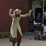 Valerie Hurt as "Frontier Woman" in "FOR HEAVEN'S SAKE"